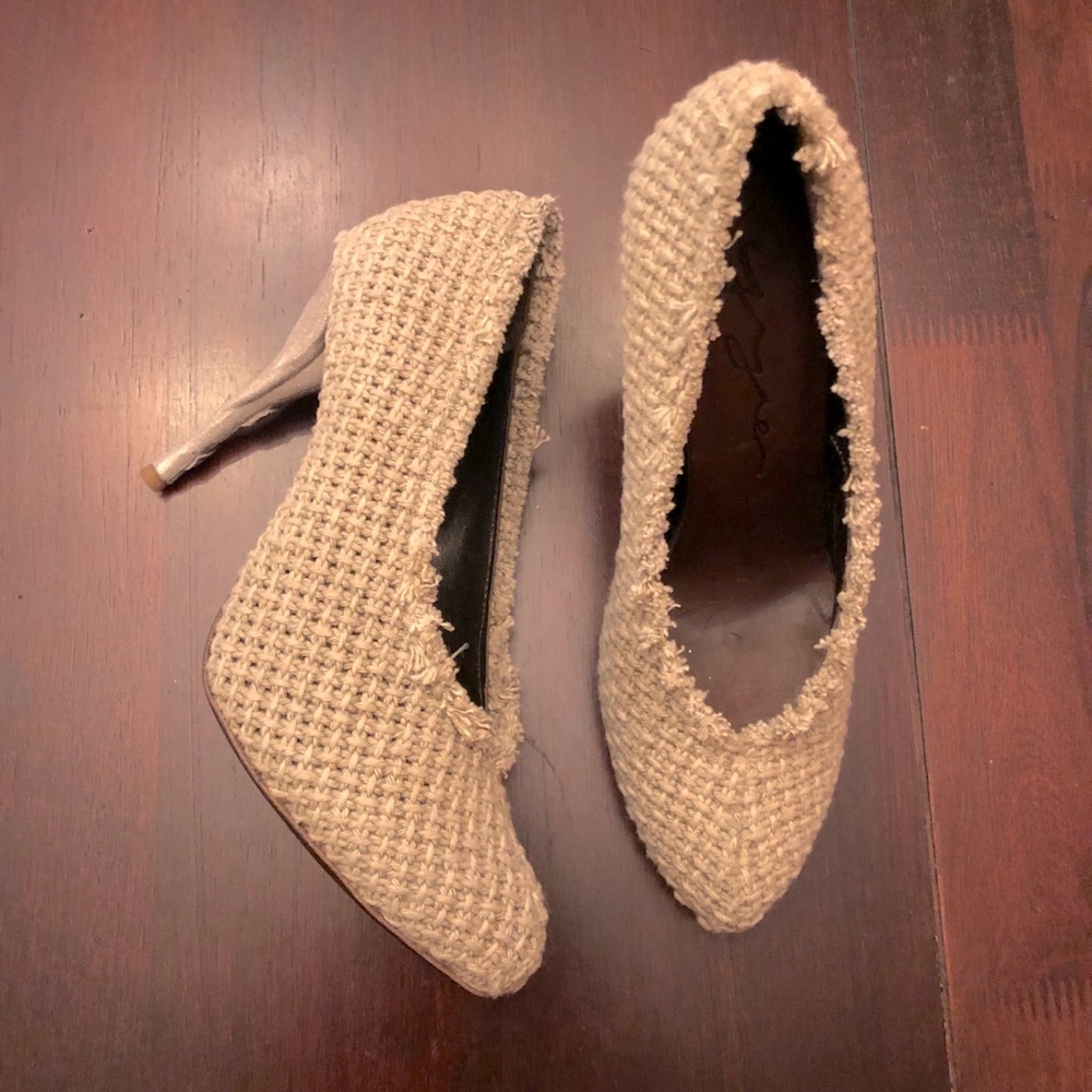 YE YE Unique natural woven heels, AVANT-GARDE